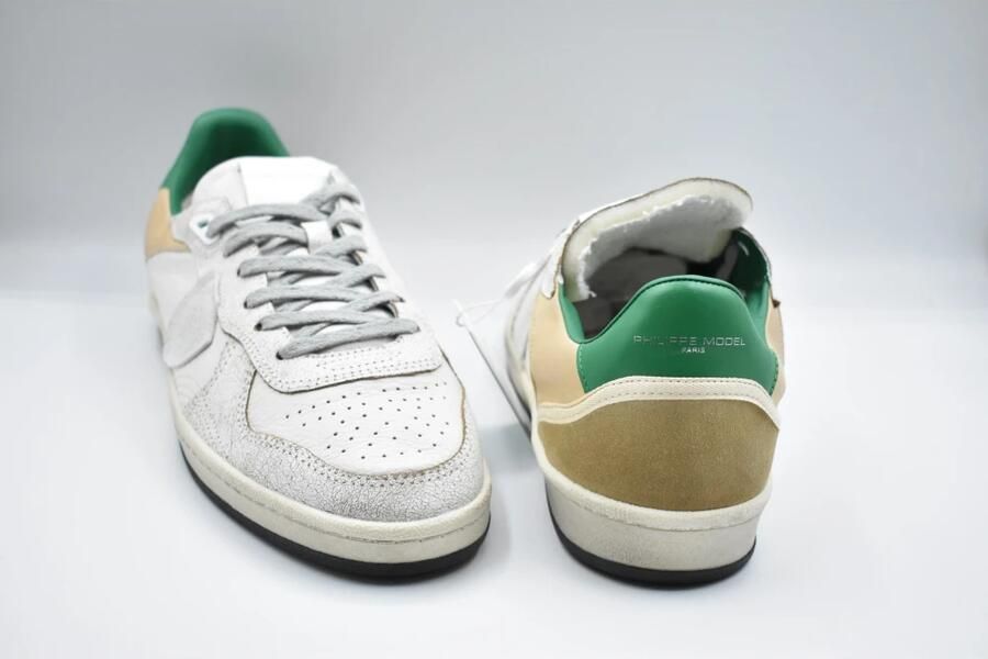 Philippe Model Groen Wit Lage Top Schoenen