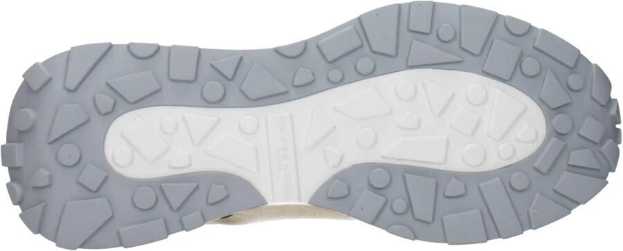 Philippe Model Groene Stoffen Atletische Sneakers Vintage Effect - Foto 2