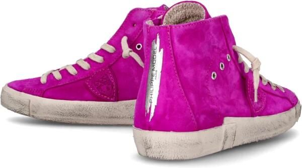 Philippe Model Fuchsia Suède Hoge Sneakers Pink Dames - Foto 2