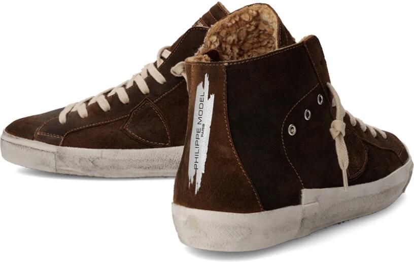 Philippe Model Vintage suède sneakers met teddy voering Brown Heren - Foto 2
