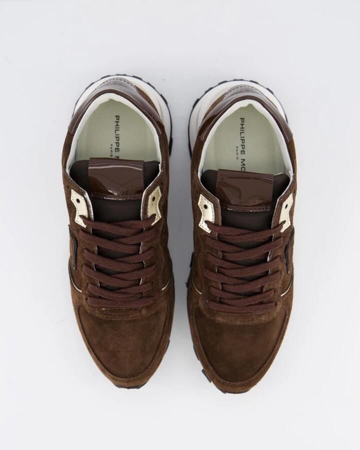 Philippe Model Tropez Haute Low Woman Sneakers Suède Dames Bruin - Foto 4