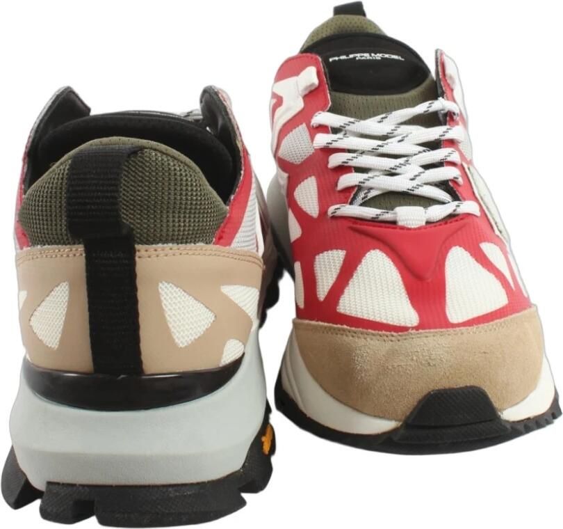Philippe Model Low Rocx Sneakers Geïnspireerd door Trekking en Bergen Rood Heren - Foto 3