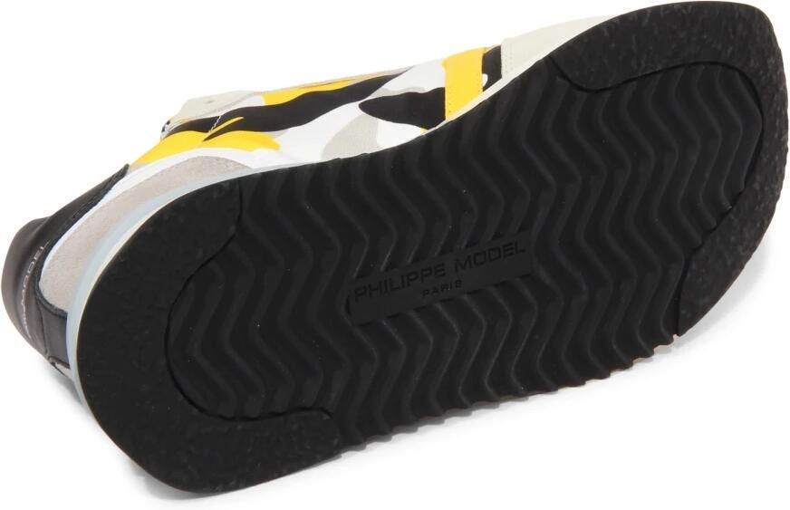 Philippe Model Tropez 2.1 Grijze en Gele Militaire Print Sneaker Grijs Heren - Foto 2