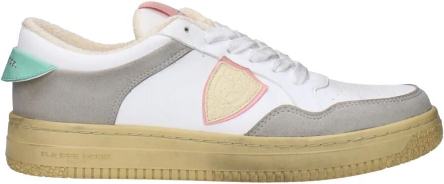 Philippe Model Witte Leren Lage Sneakers - Foto 2