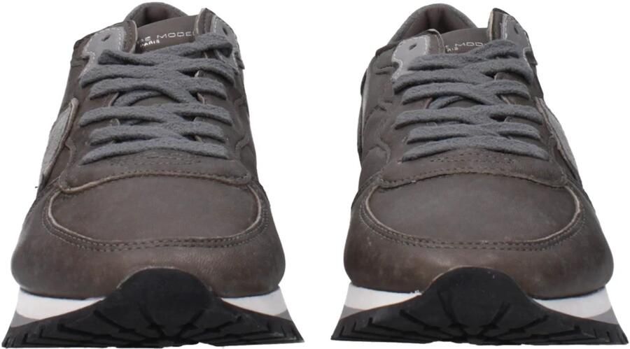 Philippe Model Vintage Leren Sneakers Antraciet Urban Multicolor Heren