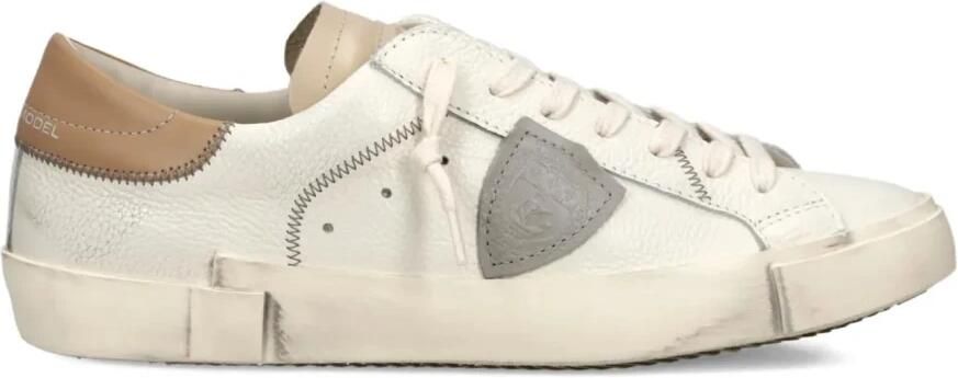 Philippe Model Leren sneakers met vetersluiting en logo