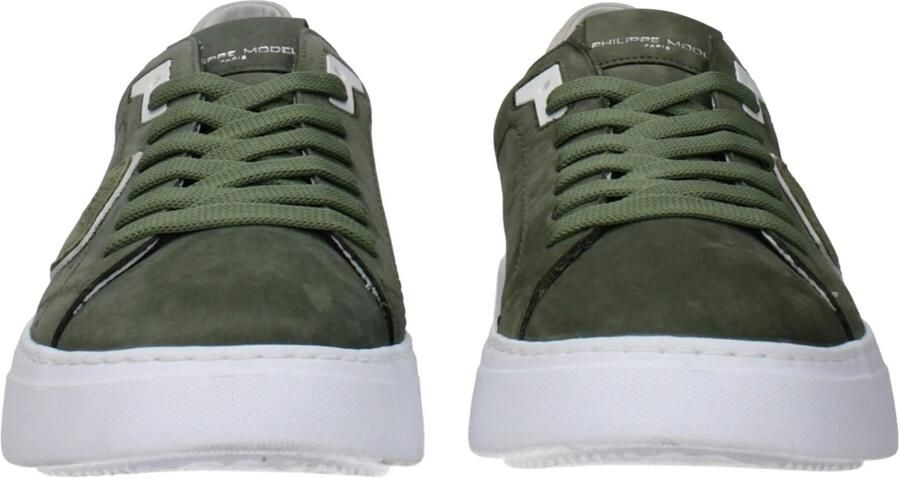 Philippe Model Legergroene Temple Low Herenschoenen Green Heren