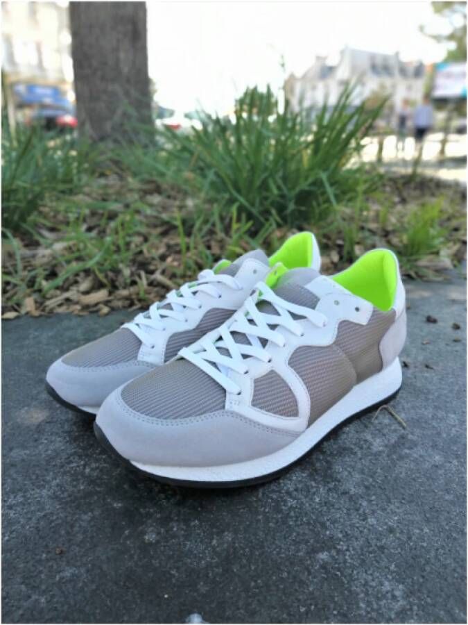 Philippe Model Monaco Sneakers met Logo Detail Green Dames