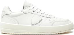 Philippe Model Witte Sneakers met Logo Patch en Contrasterende Hiel White Dames