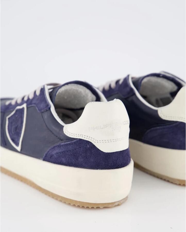 PHILIPPE MODEL Lage Sneakers Heren Nice Low Man Maat: 42 Materiaal: Suède Kleur: Blauw - Foto 3