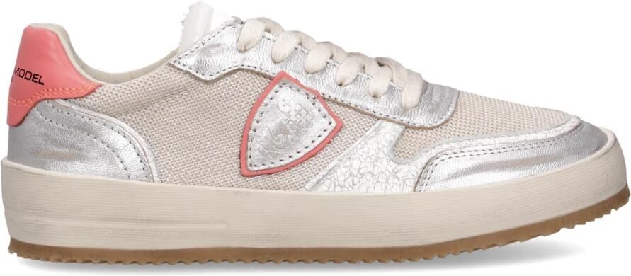 Philippe Model Low-Top Sneakers Nice Low Metal Resau Sablé Coral Sneaker in beige