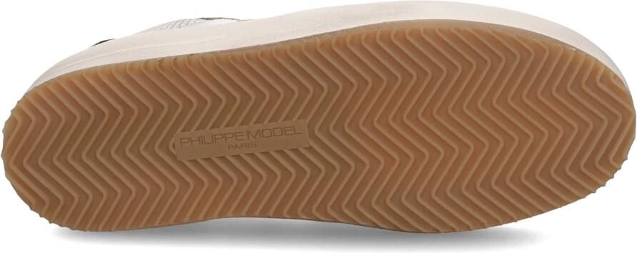PHILIPPE MODEL Lage Sneakers Dames Nice Low Woman Leer Goud - Foto 6