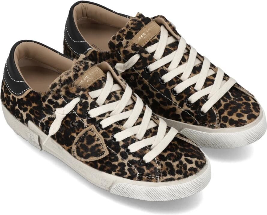 PHILIPPE MODEL Lage Sneakers Dames Prsx Low Woman Ponyhair Bruin - Foto 7