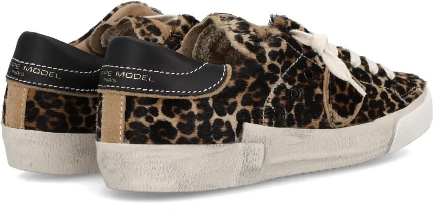 PHILIPPE MODEL Lage Sneakers Dames Prsx Low Woman Ponyhair Bruin - Foto 13