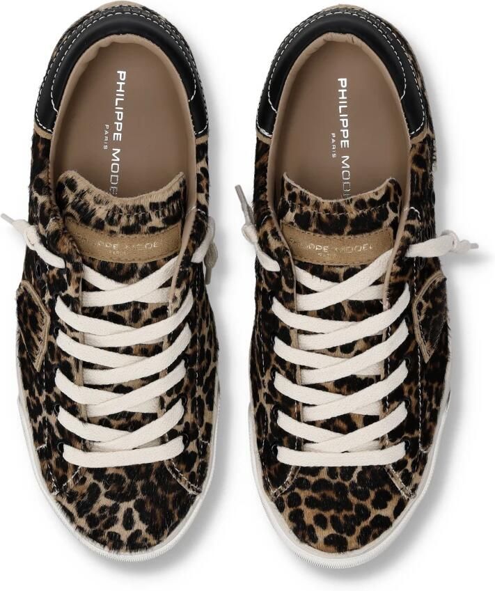 PHILIPPE MODEL Lage Sneakers Dames Prsx Low Woman Ponyhair Bruin - Foto 8