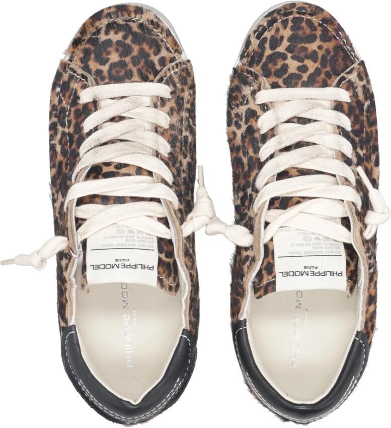 PHILIPPE MODEL Lage Sneakers Dames Prsx Low Woman Ponyhair Bruin - Foto 3