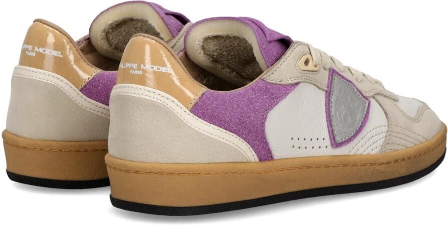 Philippe Model Sneakers PGLD XG03 PGAL LOW WOMAN-MIXAGE GLITTER BLANC FUCSIA - Foto 4