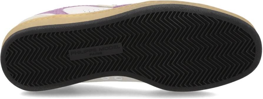 Philippe Model Sneakers PGLD XG03 PGAL LOW WOMAN-MIXAGE GLITTER BLANC FUCSIA - Foto 5