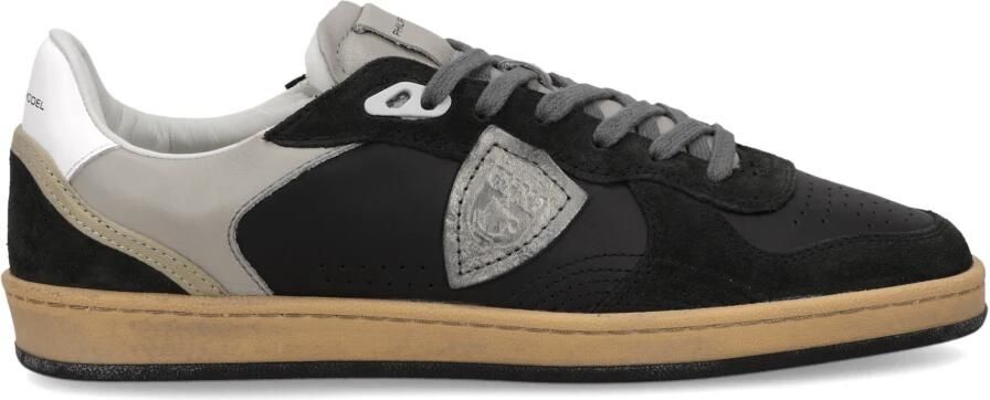 Philippe Model Sneakers PGLU VD07 PGAL LOW MAN-VEAU DAIM NOIR GRIS