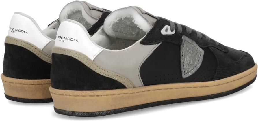 Philippe Model Sneakers PGLU VD07 PGAL LOW MAN-VEAU DAIM NOIR GRIS - Foto 4