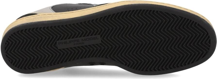Philippe Model Sneakers PGLU VD07 PGAL LOW MAN-VEAU DAIM NOIR GRIS - Foto 5
