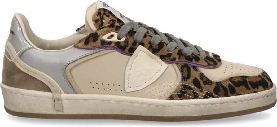 Philippe Model Sneakers PGLD AXE1 PGAL LOW-BEIGE ANIMALIER - Foto 5