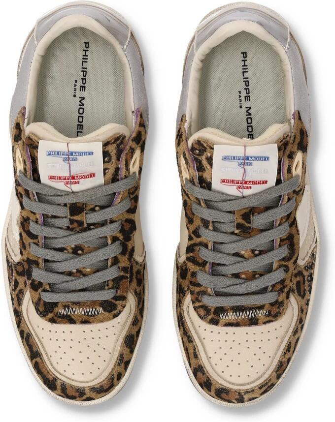 Philippe Model Sneakers PGLD AXE1 PGAL LOW-BEIGE ANIMALIER - Foto 4