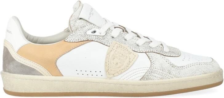 Philippe Model Lage Sneakers PGLU VC01 PGAL-CRACKLE BLANC_SABLE
