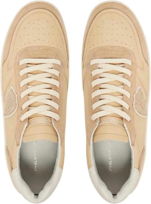 Philippe Model Heren Sneakers Nice Low Man Wx15 Sable Beige - Foto 3