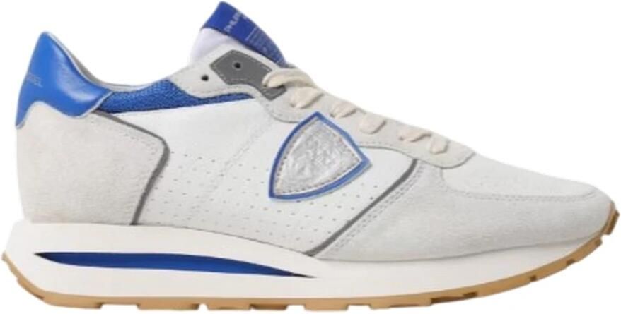 Philippe Model Geperforeerde leren sneakers in grijs bluette - Foto 3