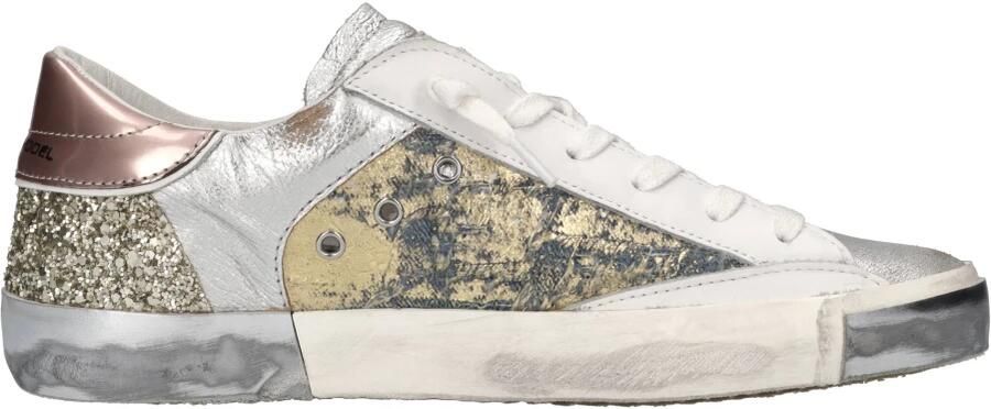Philippe Model Unieke Lichtblauw Goud Tennisschoenen Multicolor Dames - Foto 5