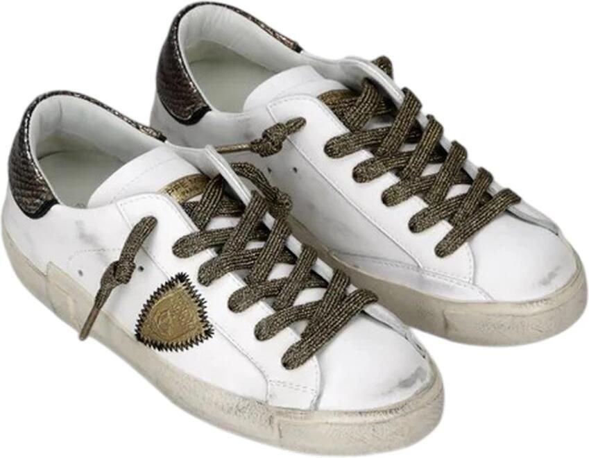 Philippe Model Leren Platte Rubberen Zool Veterschoenen - Foto 3