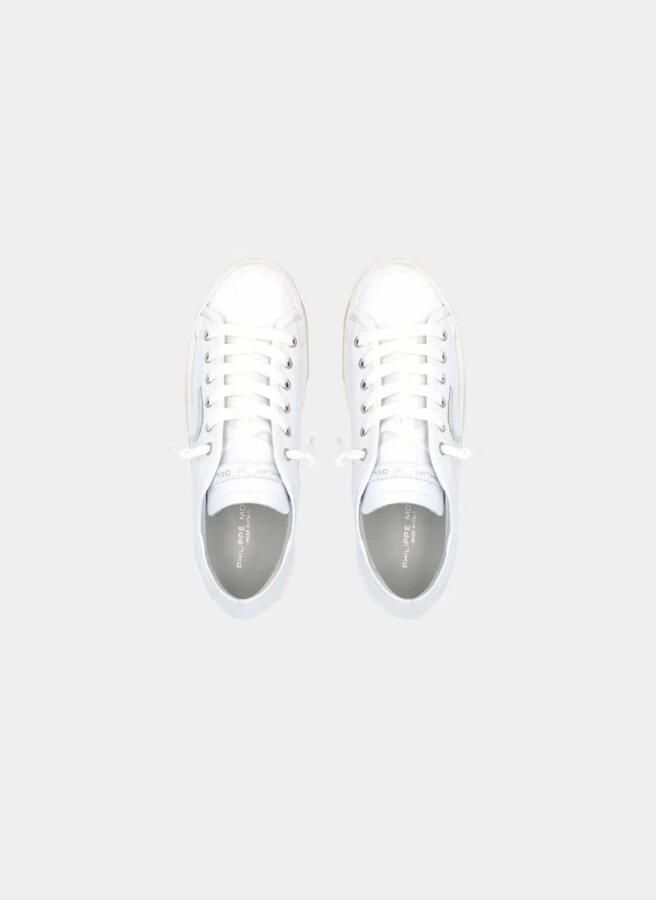 Philippe Model Witte lage top sneakers met verontruste rubberen zool White Dames