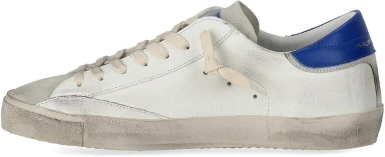 Philippe Model Witte Vetersneakers met Distressed Finish White Heren - Foto 5