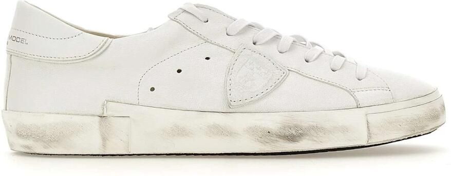 Philippe Model Zilveren gelamineerde leren hoge sneakers White Heren - Foto 7