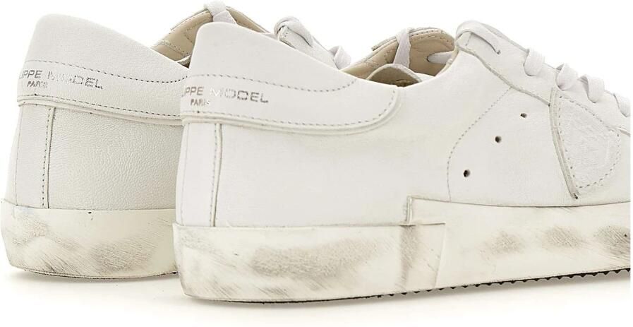 Philippe Model Zilveren gelamineerde leren hoge sneakers White Heren - Foto 5