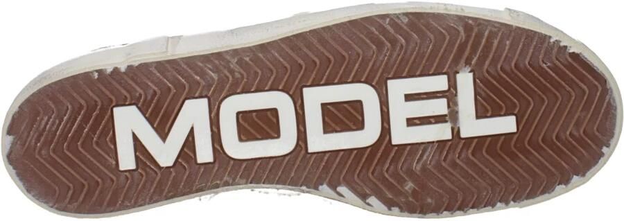 Philippe Model Blauwe Leren Sneakers Vintage Stijl - Foto 3