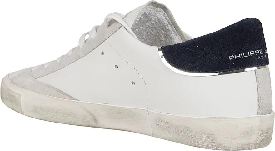 Philippe Model Witte Marineblauwe Sneakers Ronde Neus Ontwerp White Heren - Foto 4