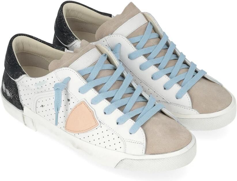 Philippe Model Lage Sneakers PRLU VPP1 PARIS X-VEAU PERFORE'_BLANC NOIR - Foto 2