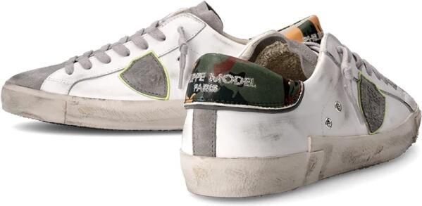 Philippe Model Witte Tennissneakers met Neon Piping White Heren - Foto 4