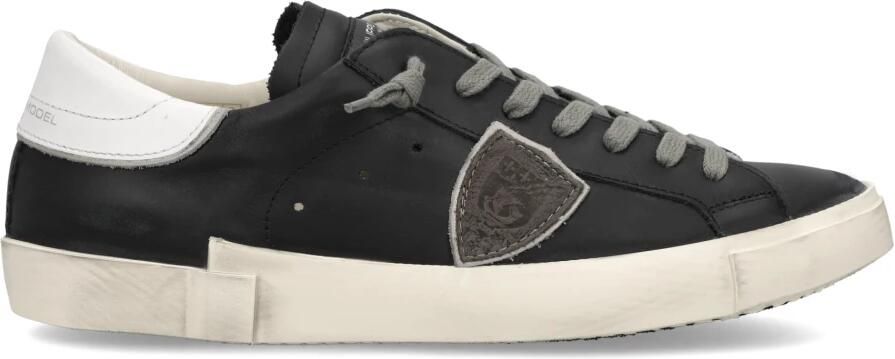 Philippe Model Sneakers PRLU V039 PRSX LOW MAN-NERO BIANCO