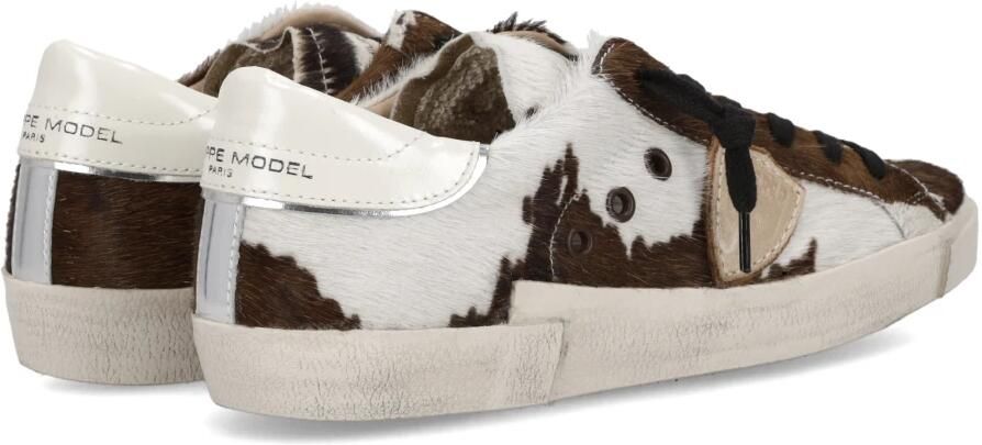 PHILIPPE MODEL Lage Sneakers Dames Prsx Low Woman Ponyhair Bruin - Foto 12