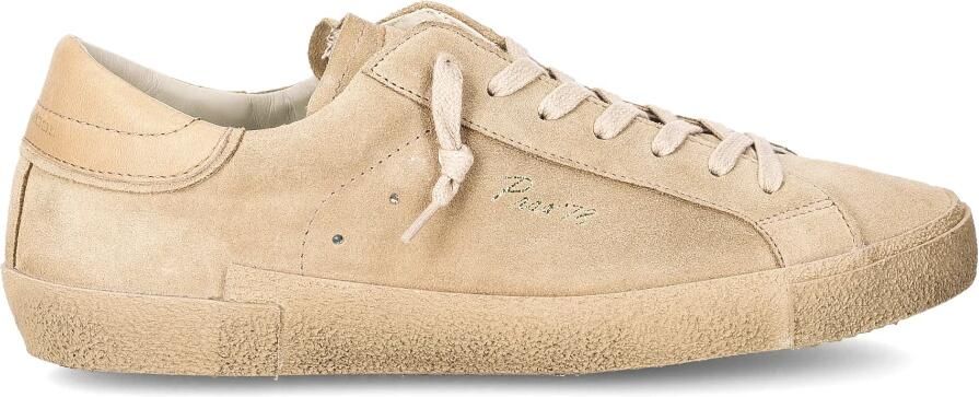 Philippe Model Beige Sneaker met Suède Inzetstukken Beige Heren