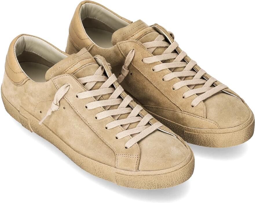 Philippe Model Beige Sneaker met Suède Inzetstukken Beige Heren - Foto 2