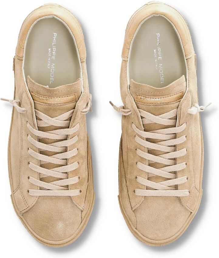 Philippe Model Beige Sneaker met Suède Inzetstukken Beige Heren - Foto 3