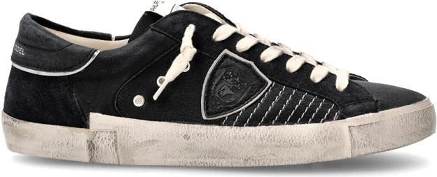 Philippe Model Zwarte Tennissneakers met Riviera-stijl Black Heren