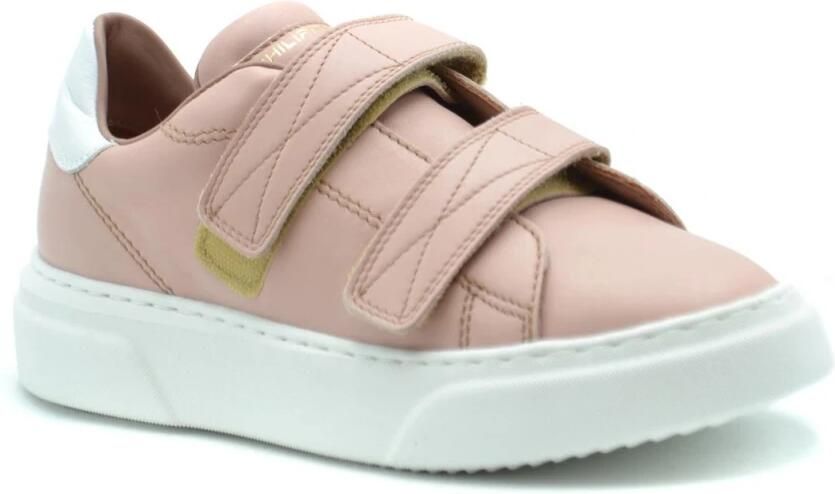 Philippe Model Roze Leren Veterschoenen