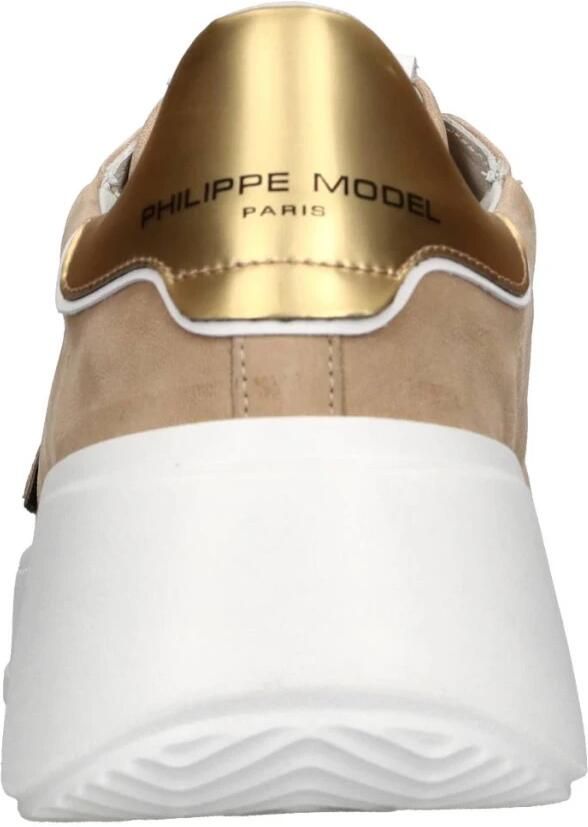 Philippe Model Gouden Gloed Nubuck Sneakers Vrouwen Multicolor Dames