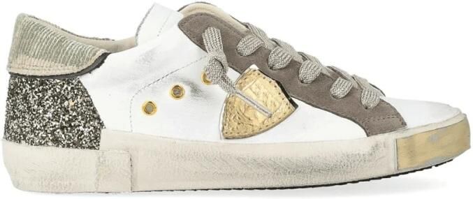 Philippe Model Lage Sneakers PRLD CG01 PARIS X-GLITTER BLANC VERT