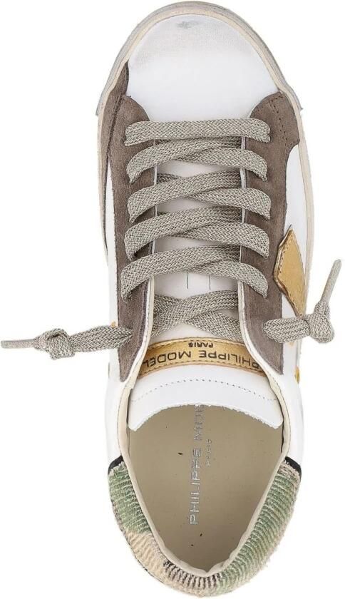 Philippe Model Lage Sneakers PRLD CG01 PARIS X-GLITTER BLANC VERT